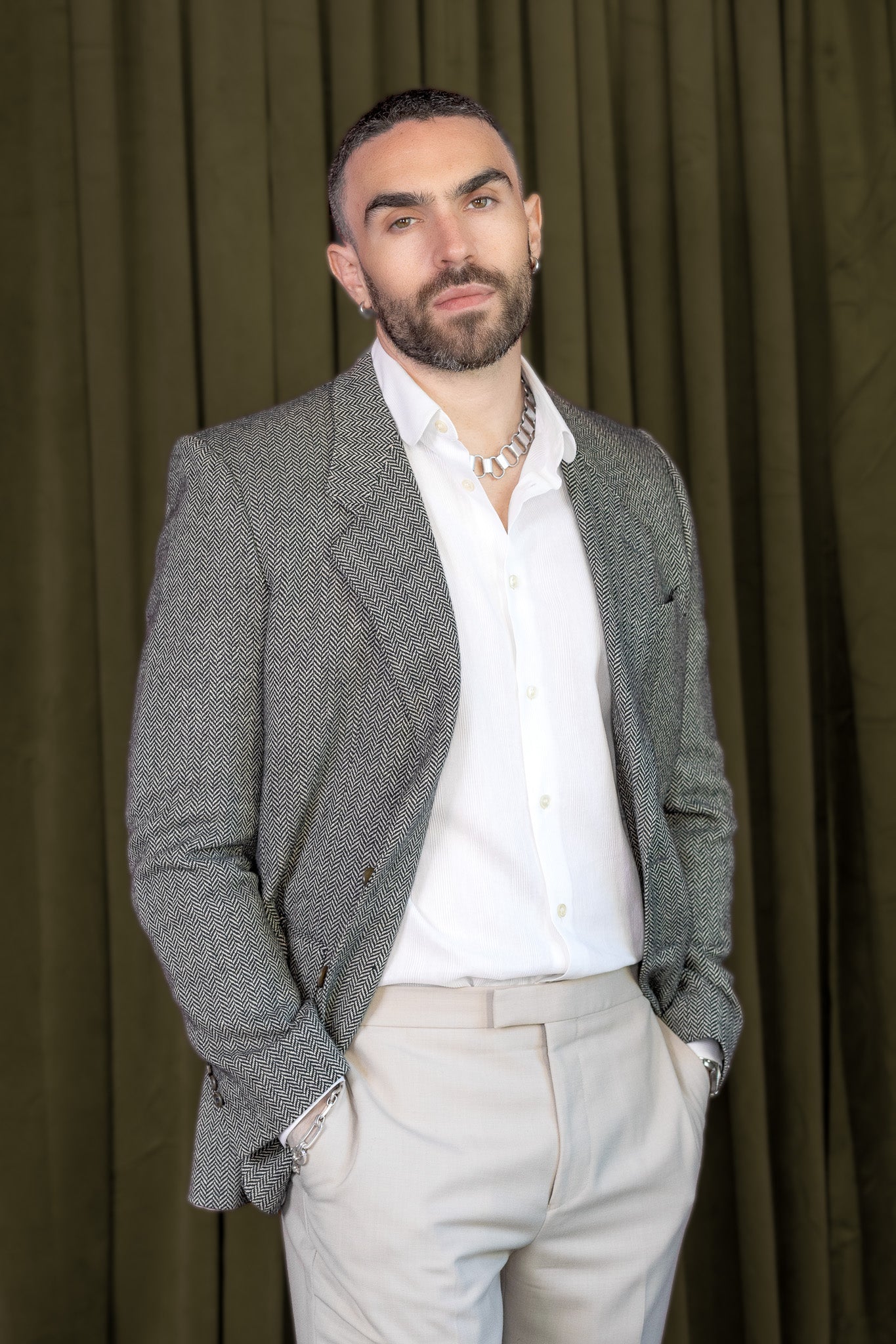 Zegna Herringbone Blazer