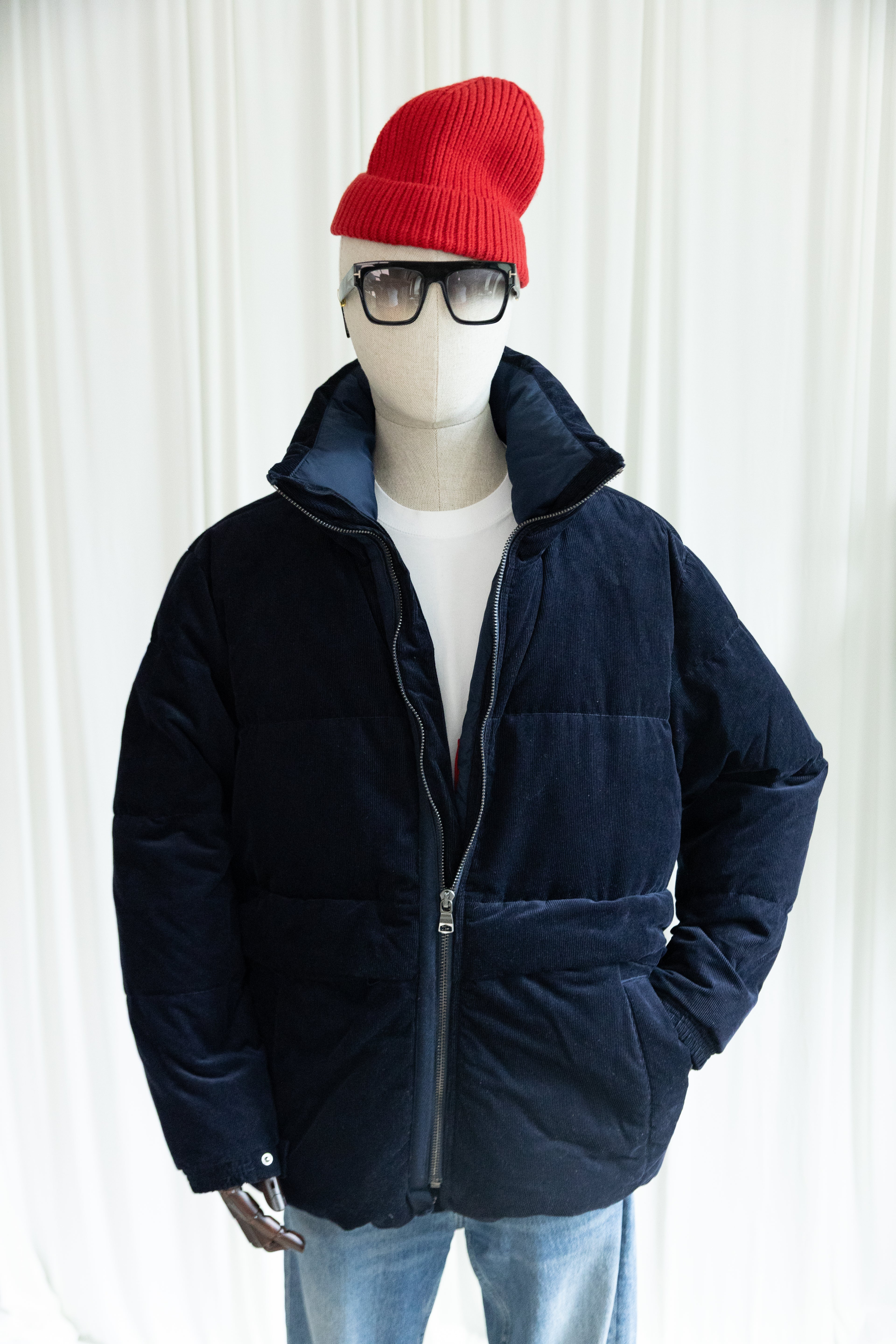 Banana Republic Winter 2021 Navy Corduroy Puffer