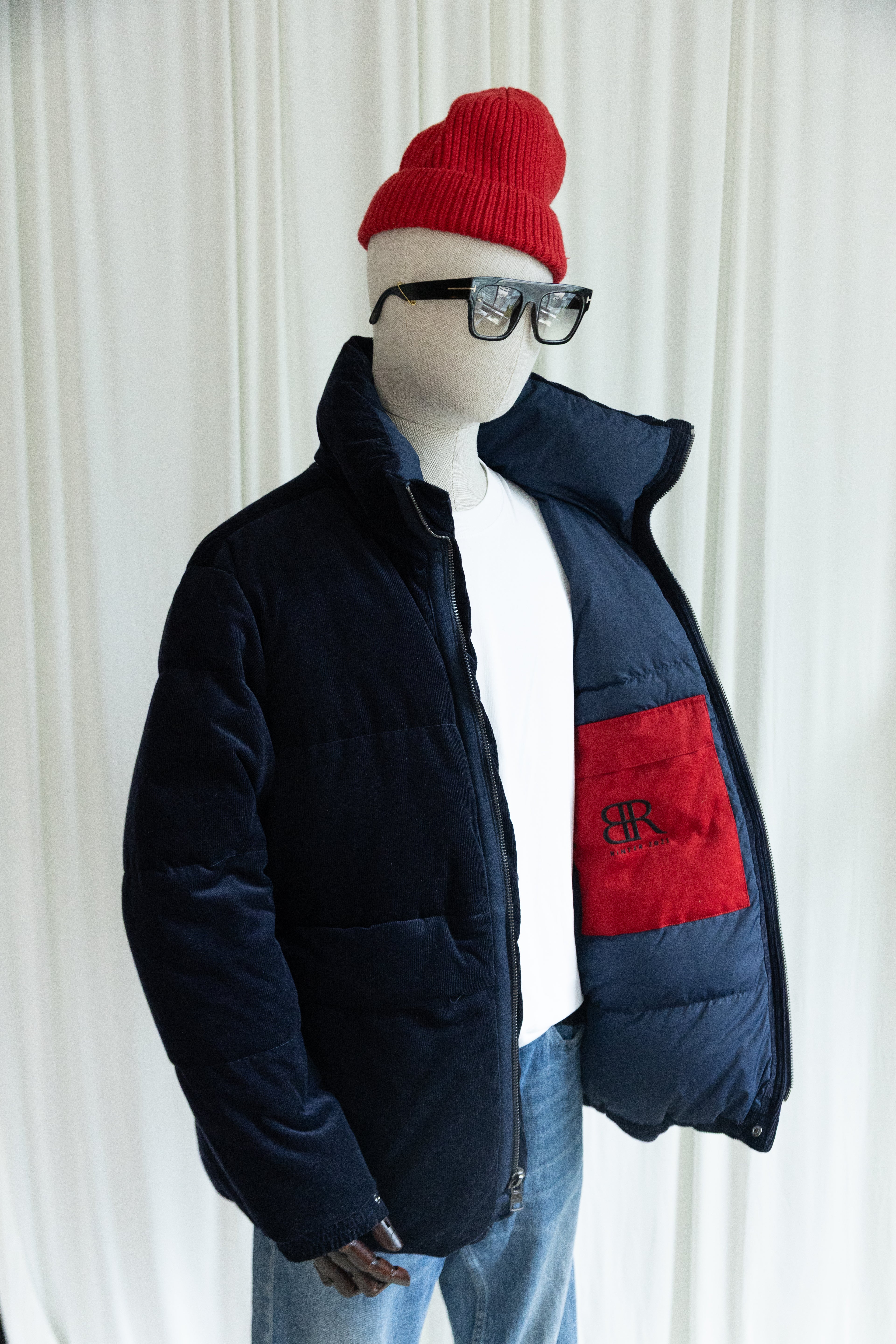Banana Republic Winter 2021 Navy Corduroy Puffer