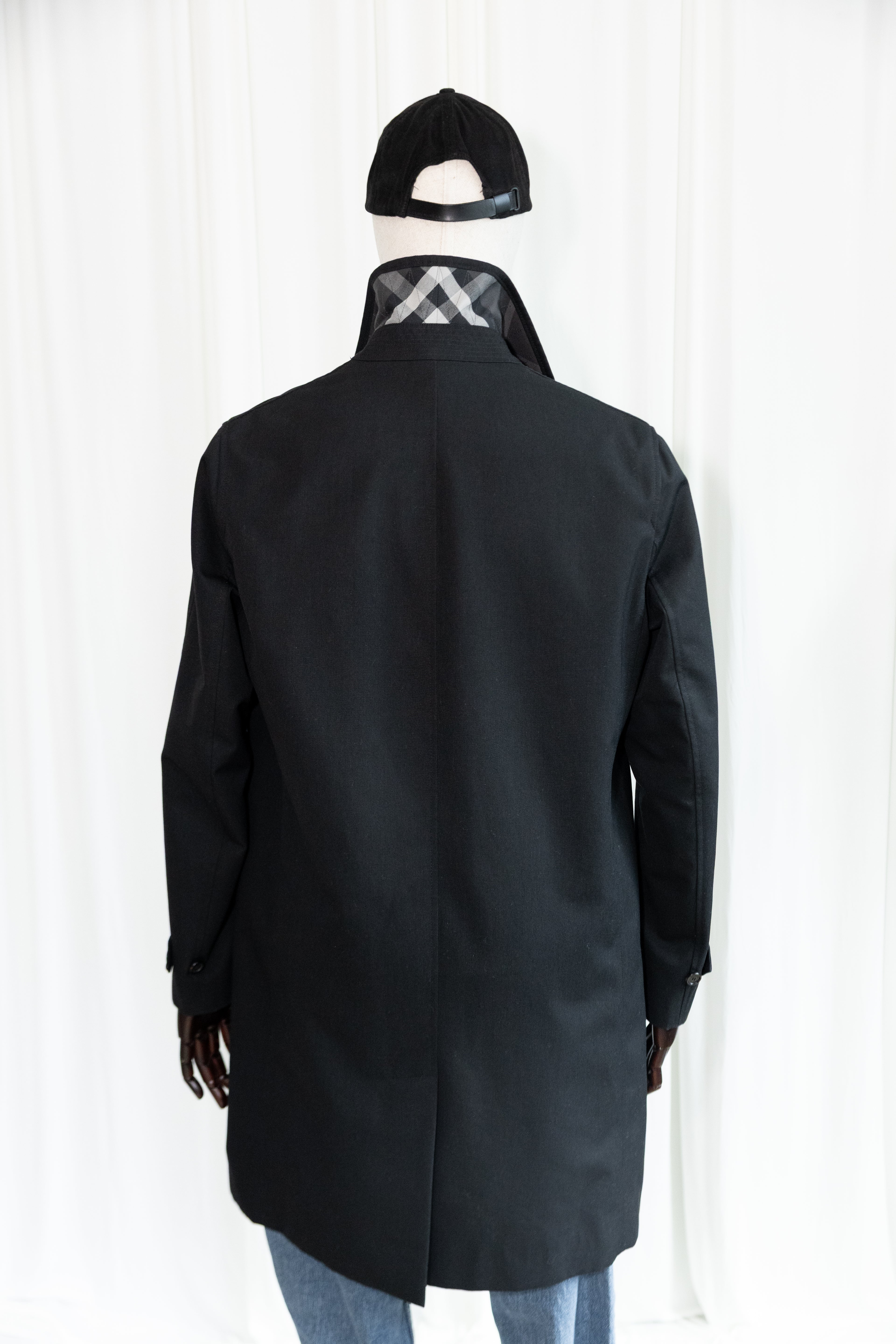 Burberry Check Lined Car Coat