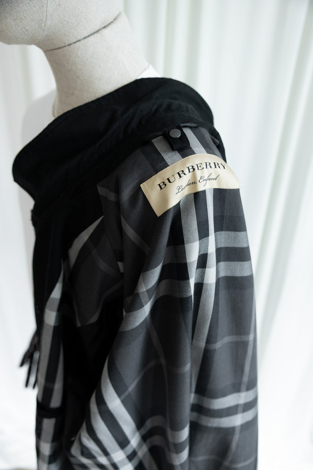 Burberry Check Lined Car Coat