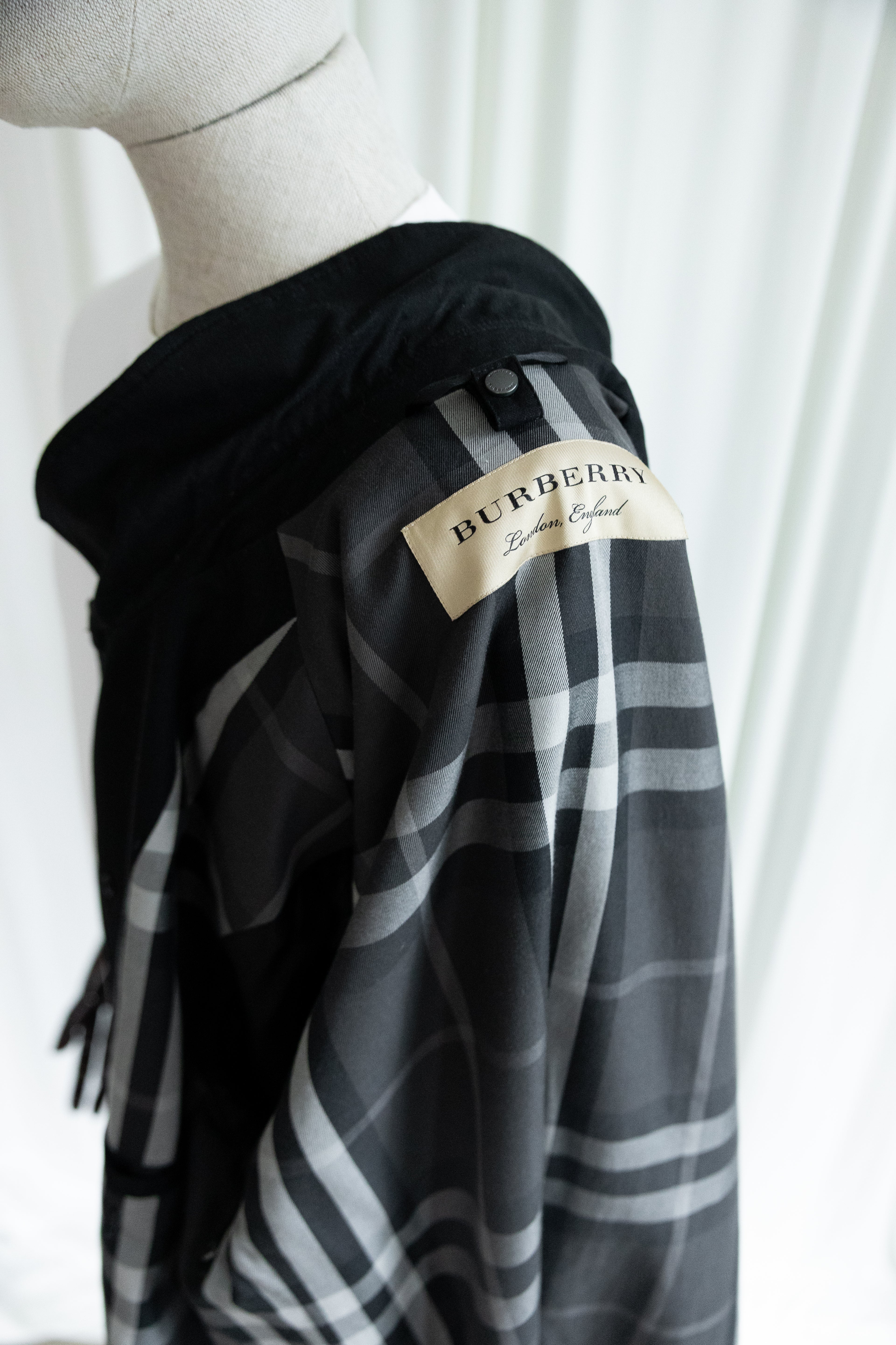 Burberry Check Lined Car Coat