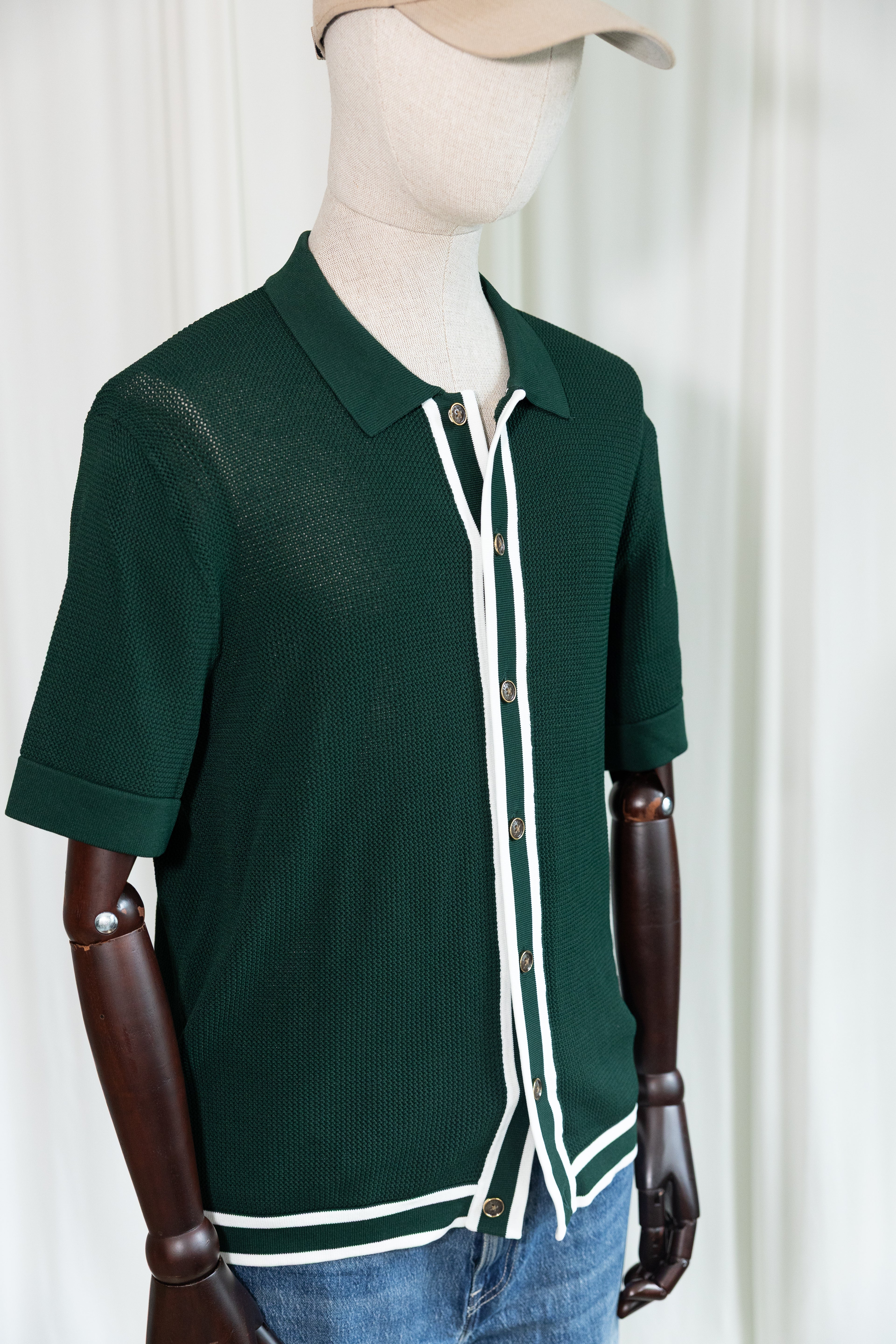 REISS x CHÉ SS22 Textured Knit Resort Polo