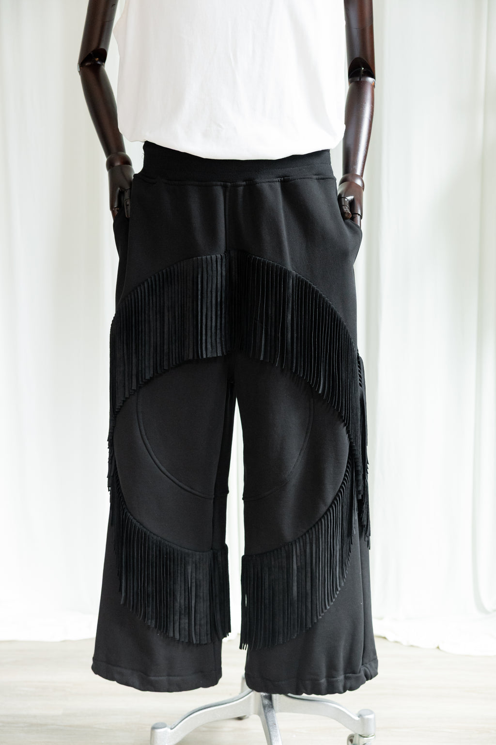 KIMYO Fringed Sculptural Sweatpants