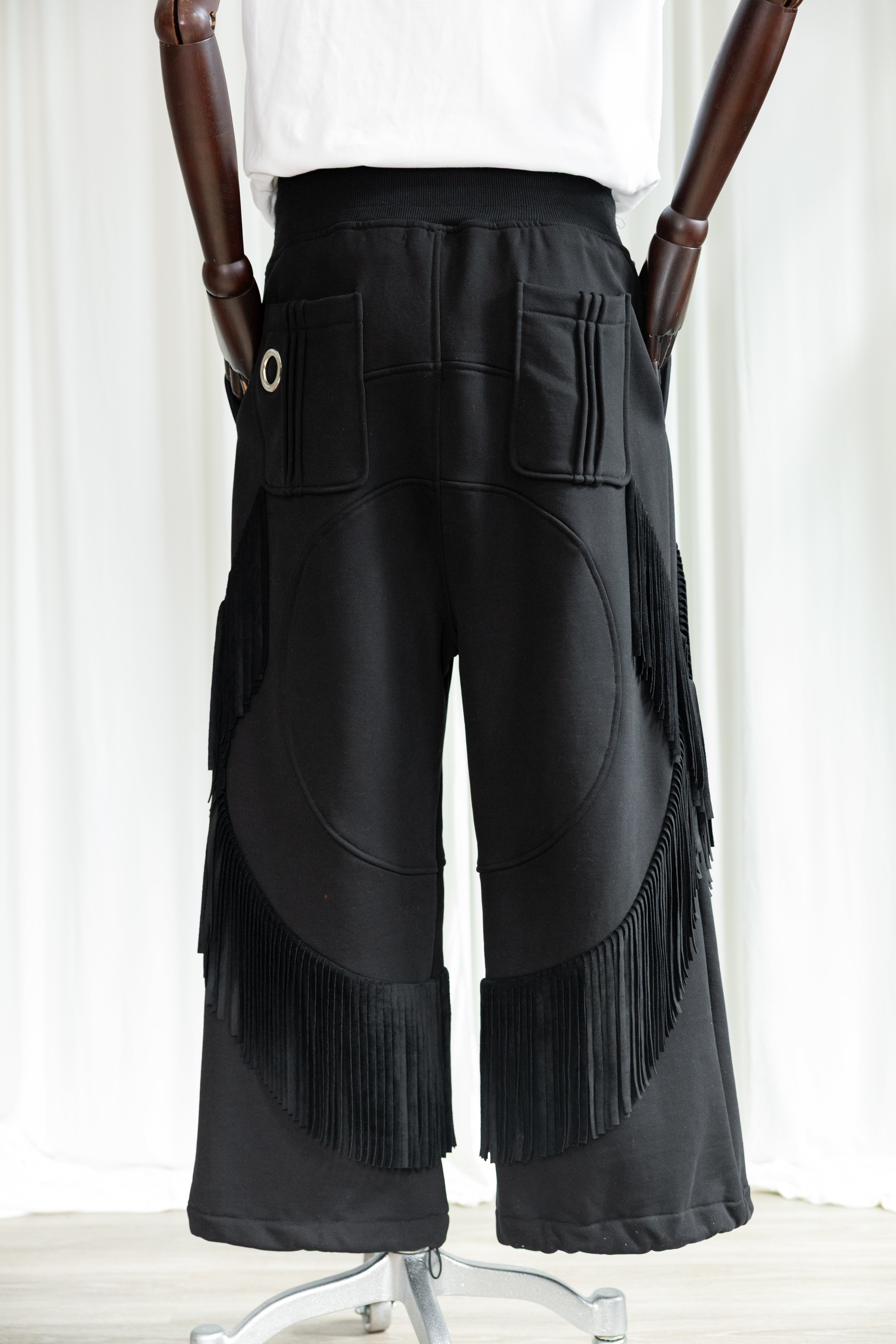 KIMYO Fringed Sculptural Sweatpants