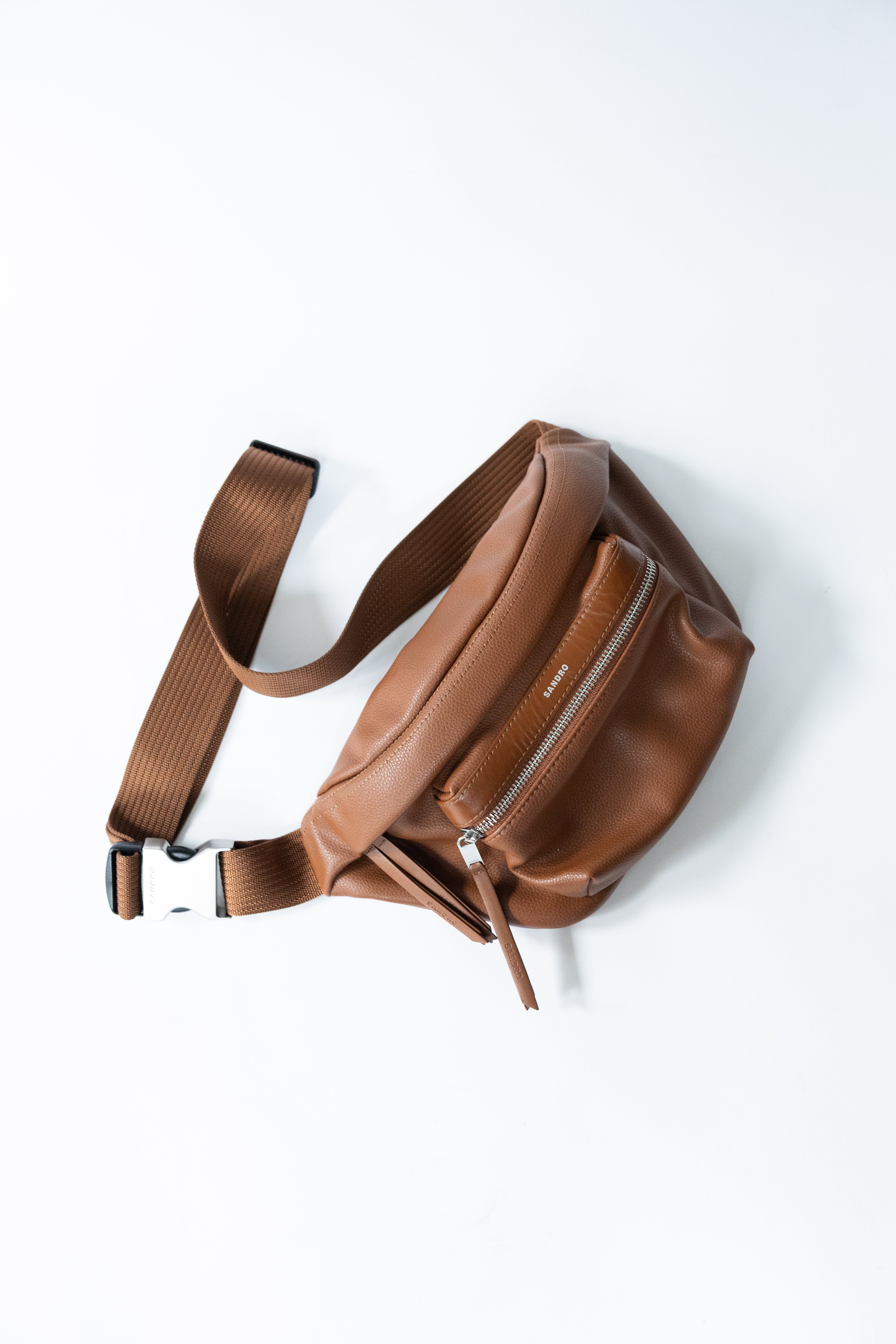 Sandro Paris Grained Leather Crossbody