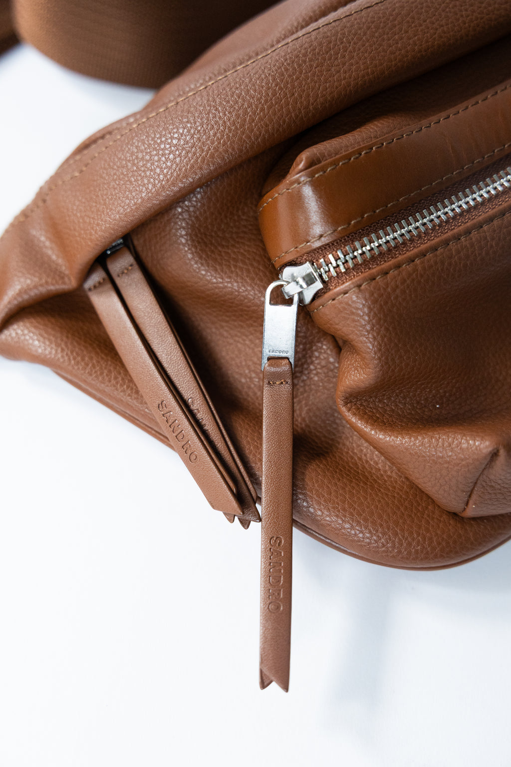Sandro Paris Grained Leather Crossbody
