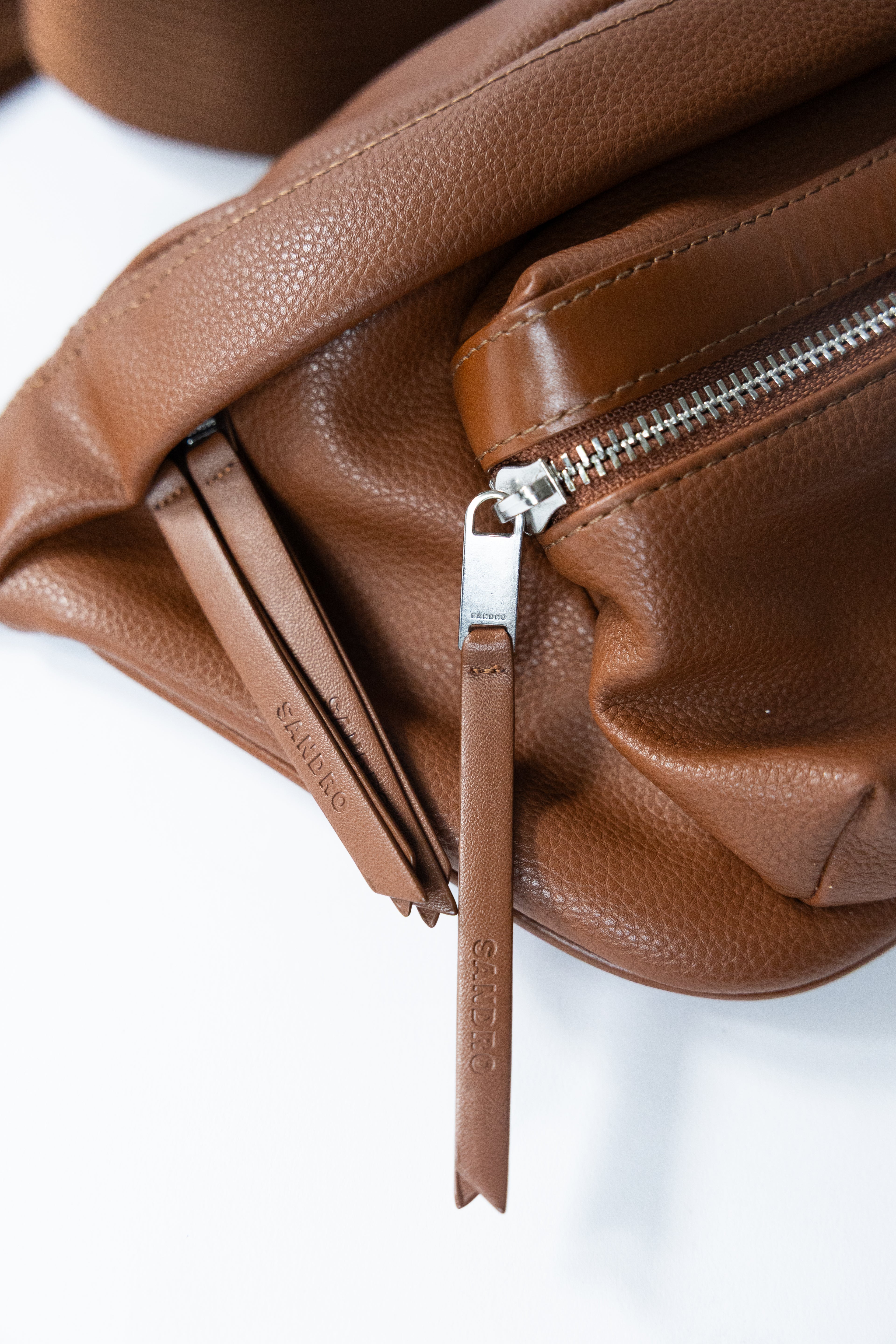 Sandro Paris Grained Leather Crossbody