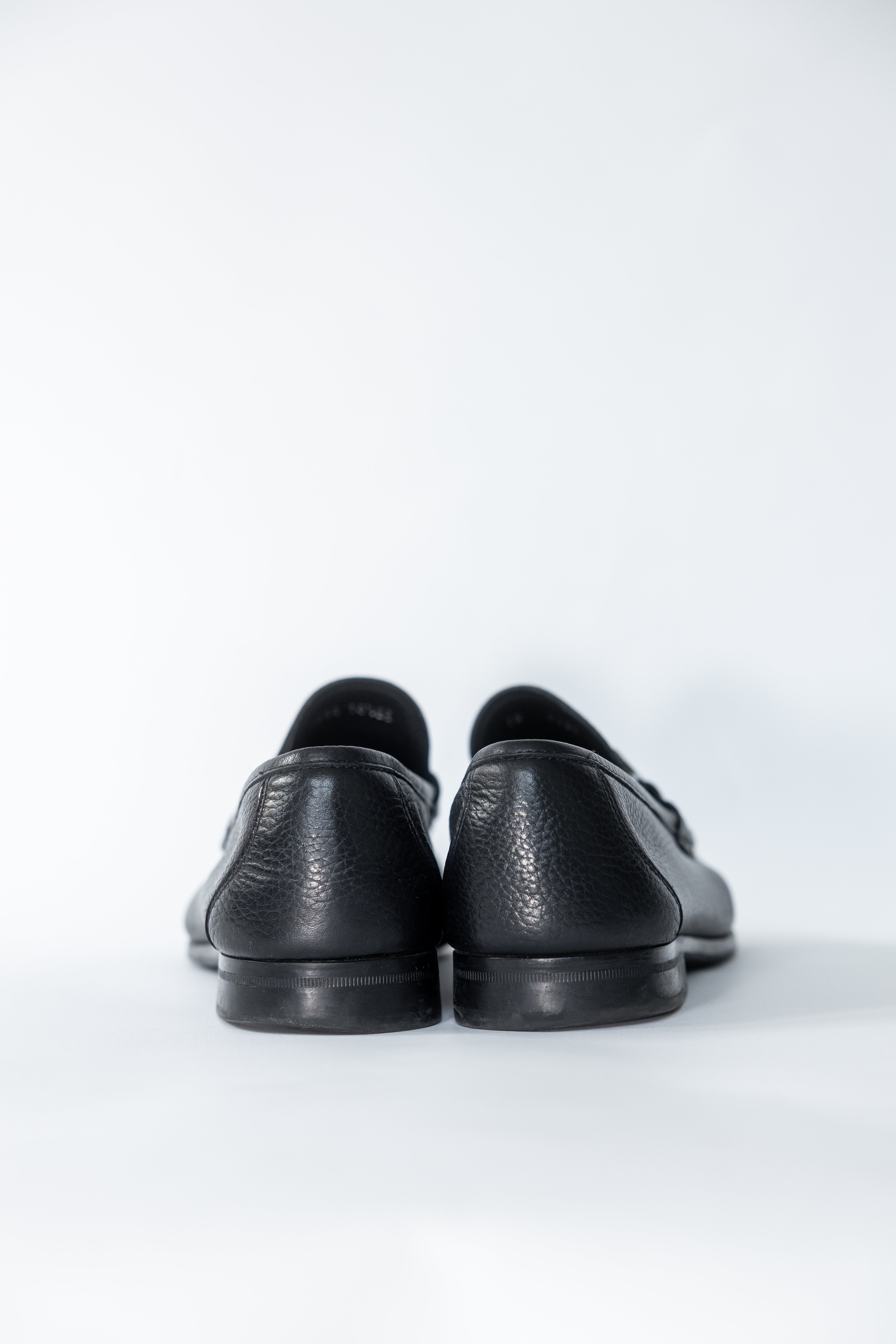 Ferragamo Pebbled Leather Gancini Loafers