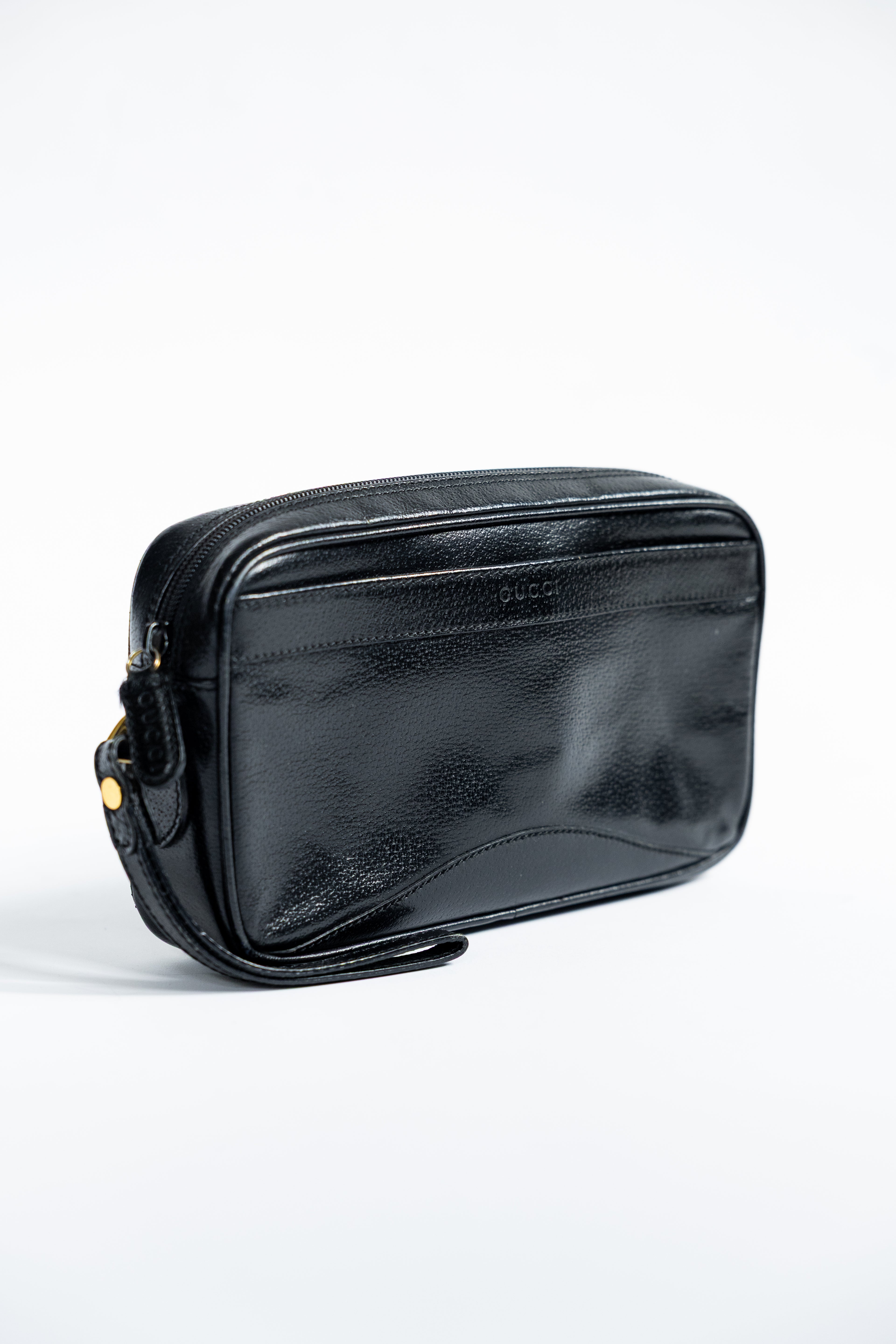 Gucci Vintage Leather Zip Pouch