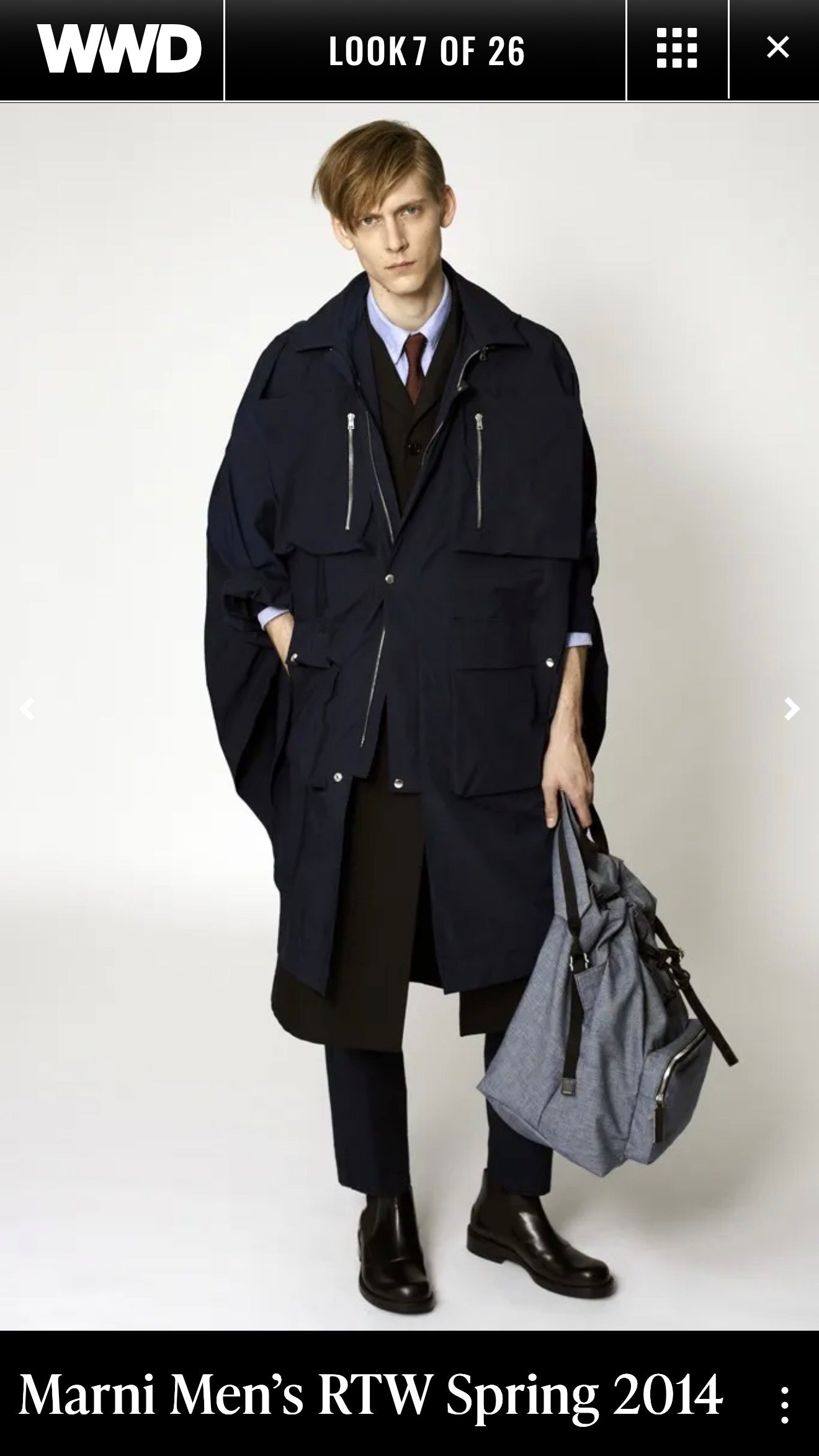 Marni Spring 2014 Runway Technical Cape Parka/Poncho