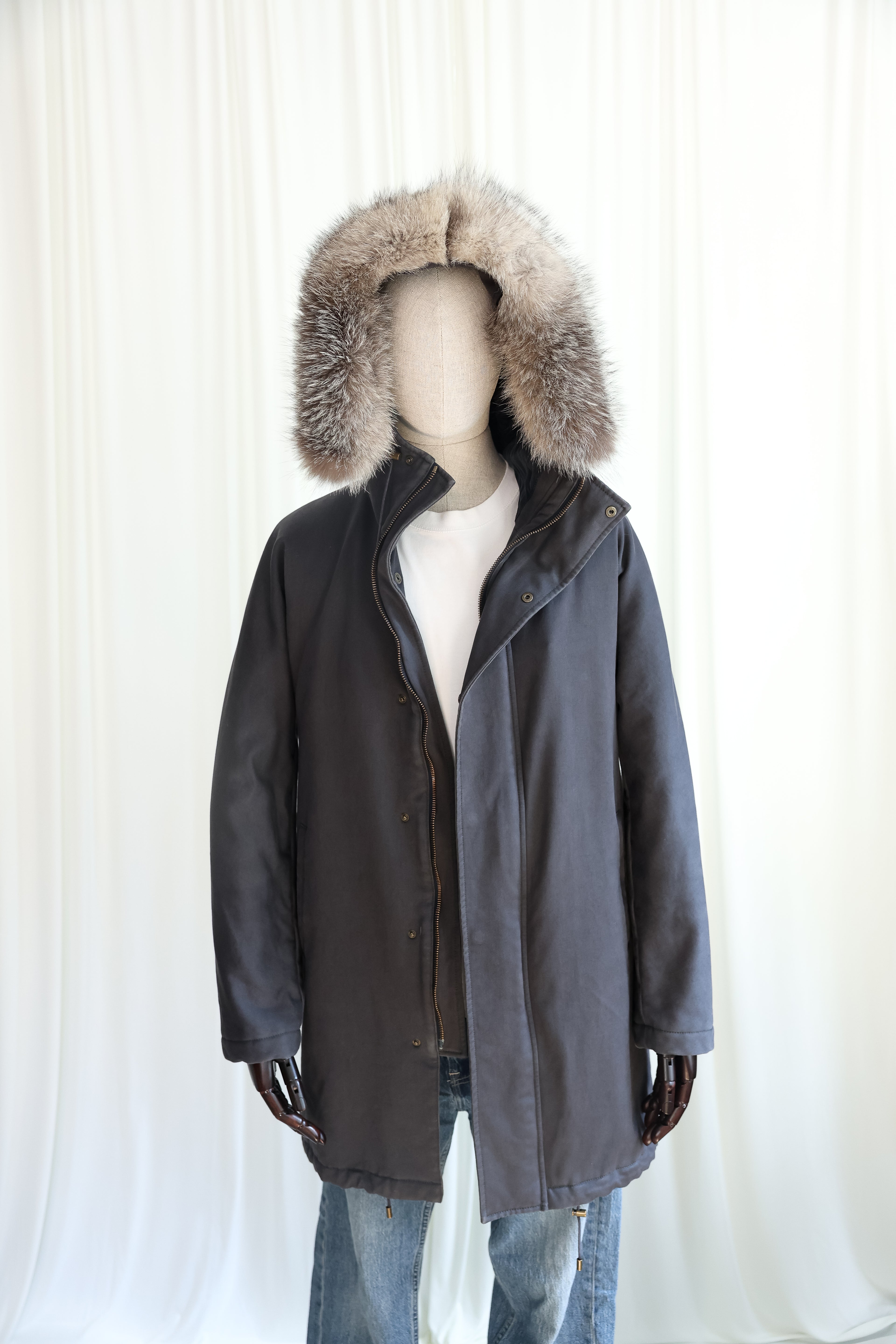 Lanvin Luxury Fur-Trim Hooded Parka