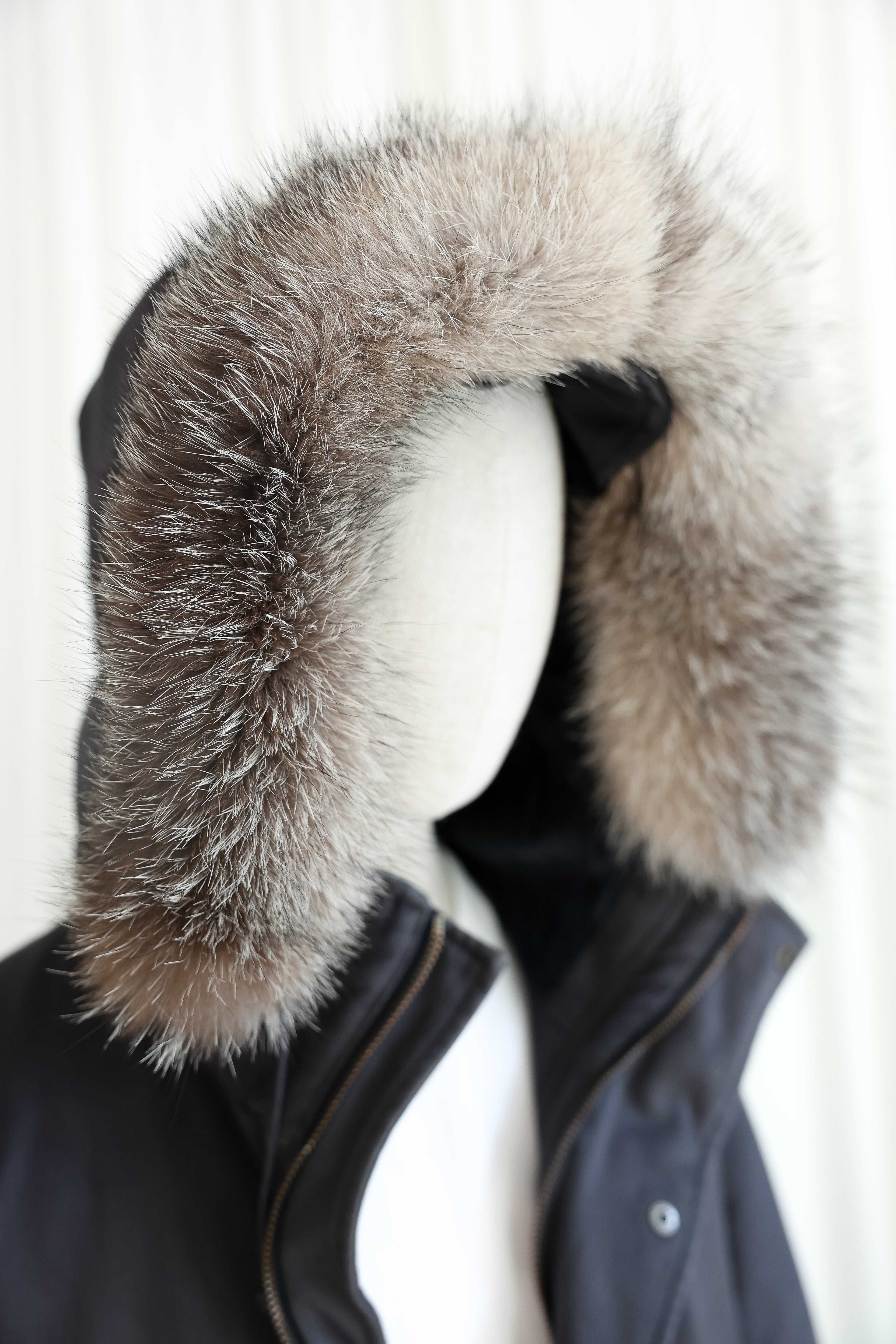 Lanvin Luxury Fur-Trim Hooded Parka