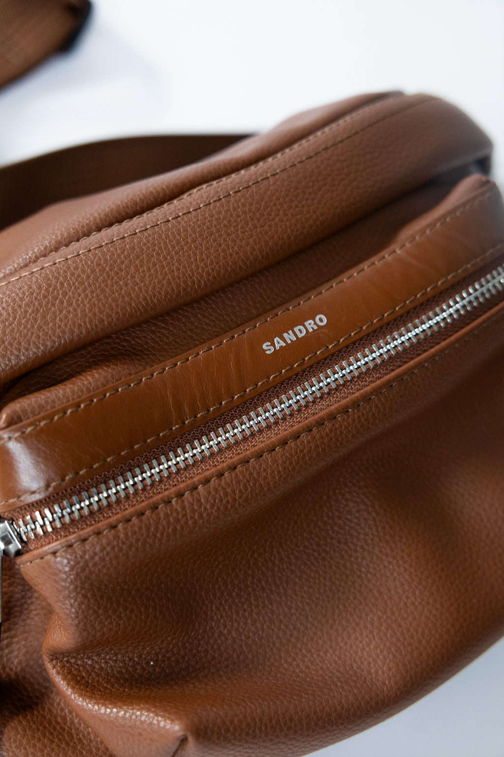 Sandro Paris Grained Leather Crossbody