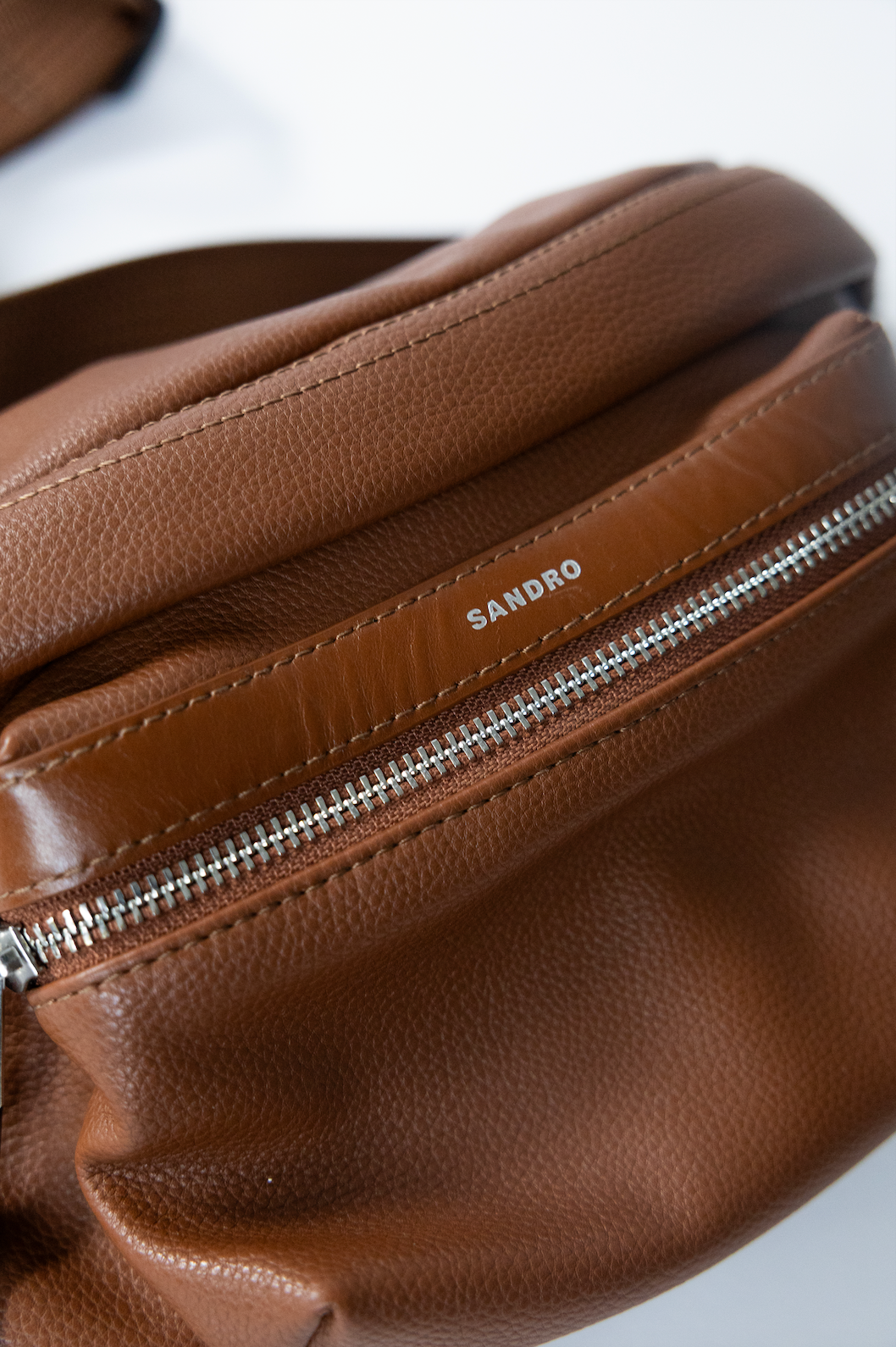 Sandro Paris Grained Leather Crossbody