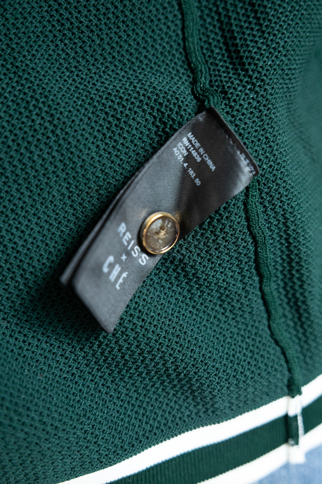 REISS x CHÉ SS22 Textured Knit Resort Polo