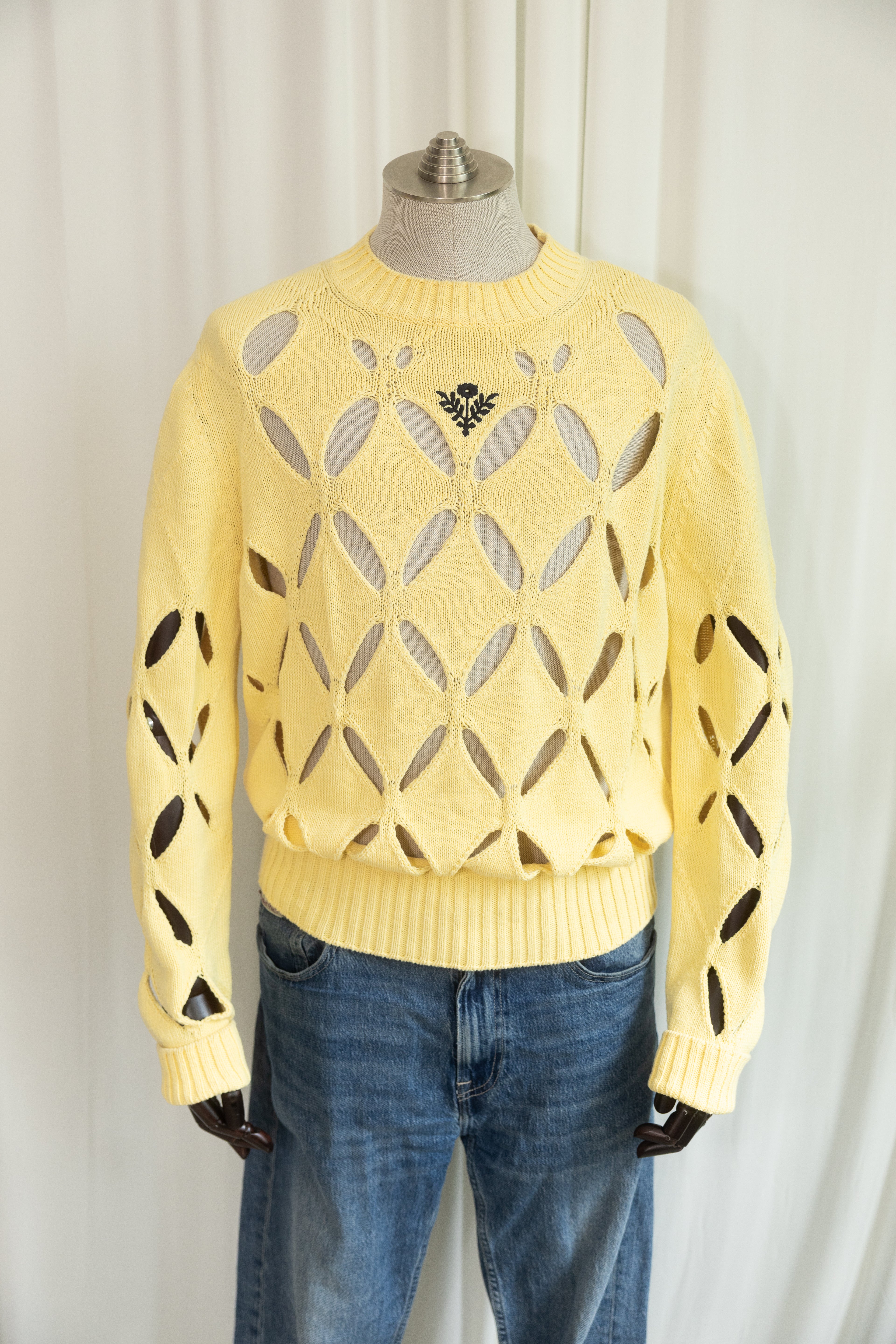 Stefan Cooke Diamond Slashed Knit Sweater