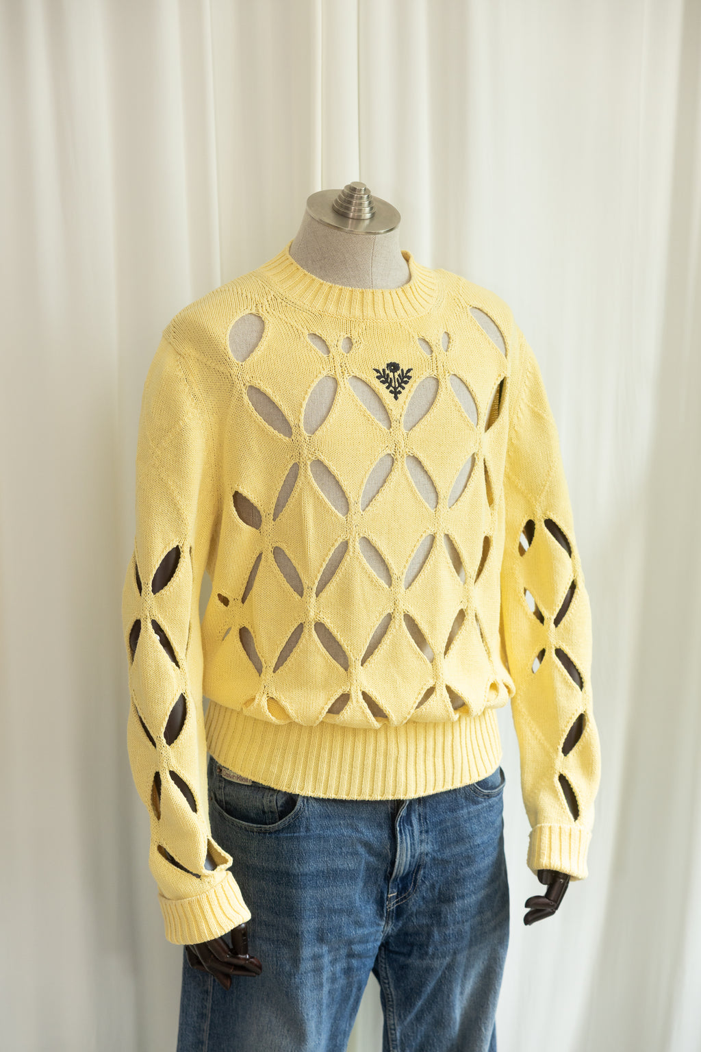 Stefan Cooke Diamond Slashed Knit Sweater