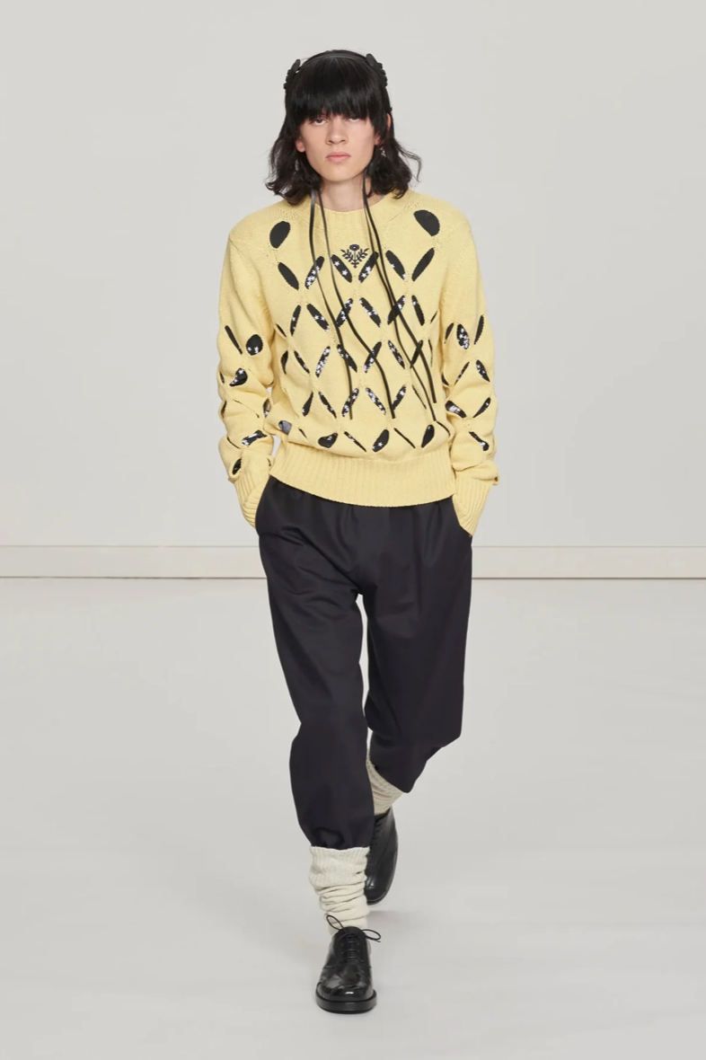 Stefan Cooke Diamond Slashed Knit Sweater